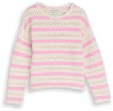 Tom Tailor - Pull en maille court à rayures - Taille 128/134 - rayure rose clair