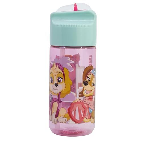 ECOZEN STOR Paw Patrol Drinkfles, 430 ml, voor kinderen, druppelvrij, BPA-vrij, voor school, sport, uitstapjes, herbruikbaar