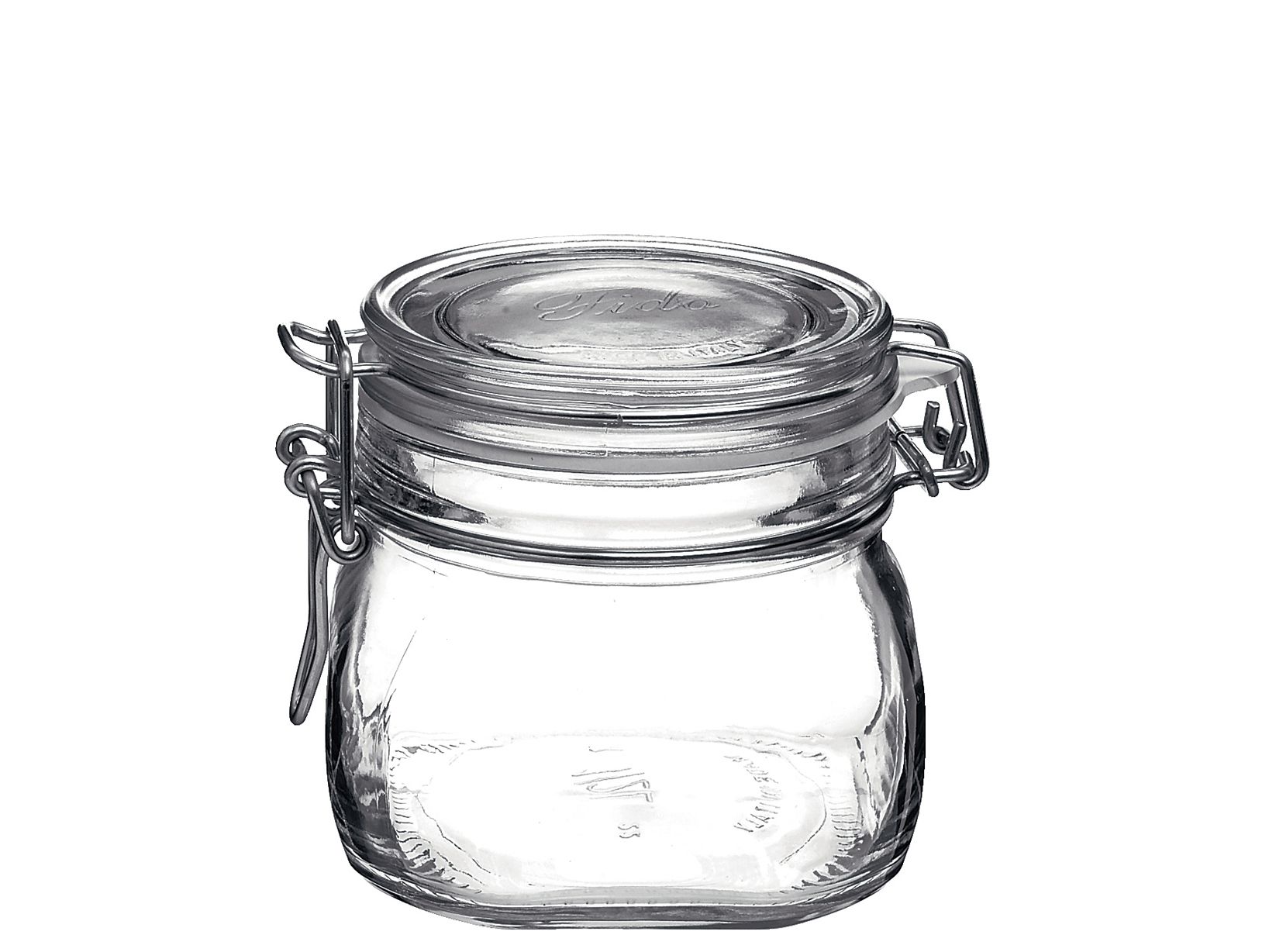 Rocco Bormioli Bormioli Rocco Fido Weckpot - 500ml - Round Glass Jar - Hinged Lid - Transparent