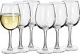 Alessandro Witte Wijnglazen King - 12x stuks - glas - 400 ml - H22 cm
