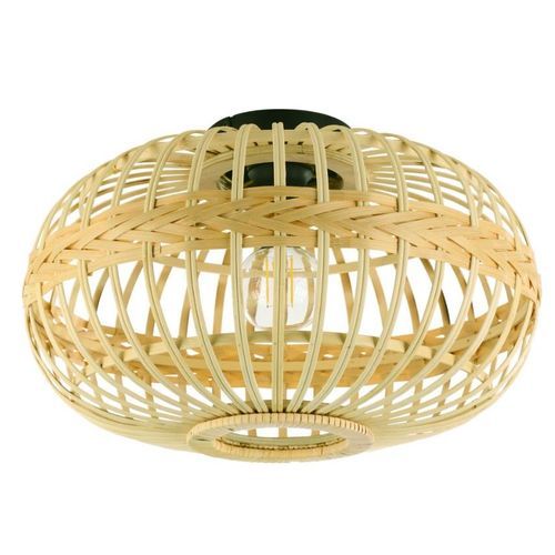 EGLO Amsfield Plafondlamp - Zwart/Bruin - Ø 45 cm