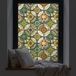 Film décoratif en verre, 17,7 x 78,7 pouces, design "verre sur cuir", auto-adhésif statique, résistant à la chaleur et aux UV, film de confidentialité pour salles de bain