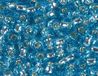 Japanse rocaillekralen, verzilverd, blauw, 2,2 mm, 11/0, 100 g