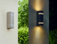 Eco-Light LED Wandleuchte Stripes Edelstahl Silber IP44 12W 1360lm blanc chaud 3000K