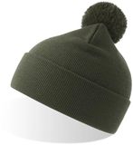 Atlantis Headwear - Wind-S Beanie with Pompom - Olive - One Size