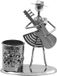 Non-branded Pen holder Bicycle Guitar Design - Metal Pencilcup for Desk with Retro look
