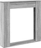 vidaXL Mantel de cheminée 100x20x100 cm bois traité gris couleur chêne sonoma