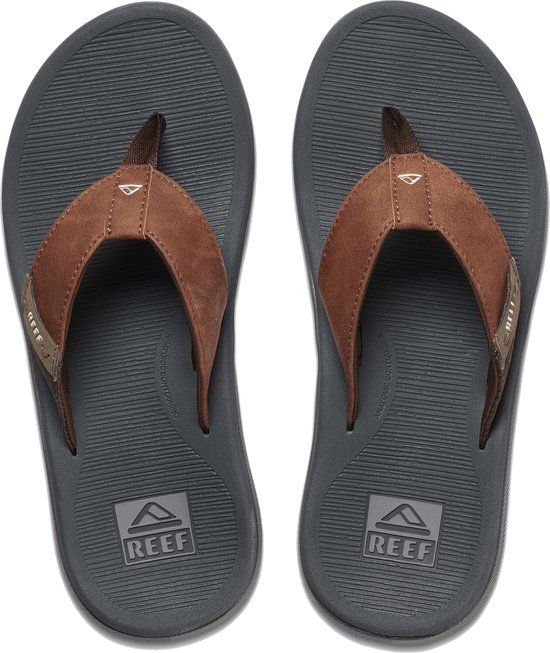 Reef Santa Ana Teenslippers Heren Bruin/Donkergrijs Maat 46