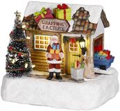 Luville Kerstdorp Miniatuur Inpakfabriek - L17 x B13 x H14 cm