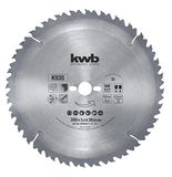 KWB lame à bois profilé CV pour scies de chantier et scies de table (80 dents, dent à pointe) lame de sciage 350 x 30 mm