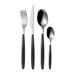 Guzzini - My Fusion, Set van 24 Bestek - Zwart, 16,8 x 7,5 x h25,5 cm - 11070010