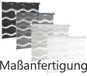 Store double sur mesure Wave Store de fenêtre Store pare-vue jusqu'à une largeur de tissu de 150cm et une longueur de tissu de 150cm (GRAFIT)