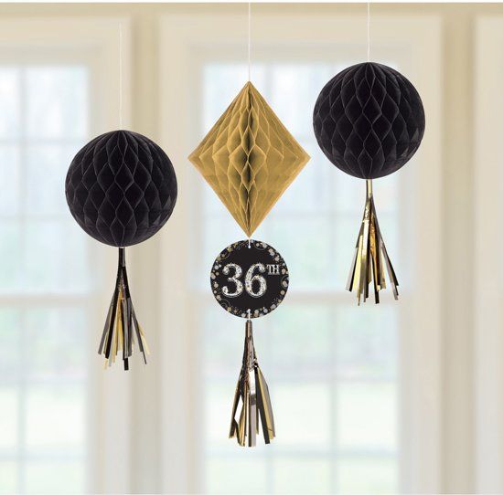 Partywinkel Happy Birthday Honeycomb 3 stuks