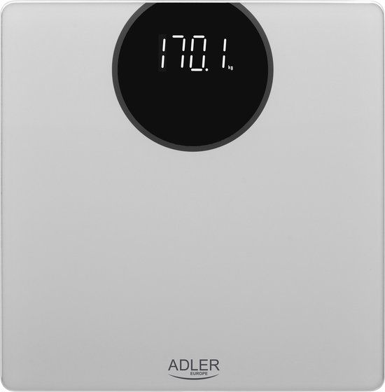 Adler Top Choice Personenweegschaal - Digitaal - 180 kg - Zilverkleurig