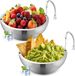 OEM Kivora B.V. Set van 2 stuks, 70 oz. gekoelde schalen voor dipsauzen, dubbelwandige roestvrijstalen schalen met isolatie, geschikt voor feestjes, salsa, guacamole, kruiden, sauzen, salades en warme en koude gerechten