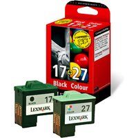 Lexmark Combo-Pack No.17/27 Black/Color Moderate Use Print Cartridges BLISTER