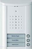 Ritto Entravox 1840370 Deurstation audio voor 3 gezinswoningen, verlichte belknop en naamplaatje, vandalenveilige intercominstallatie, opbouw, wit