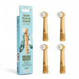 Bamboovement Bamboe Opzetborstels Geschikt voor Oral-B 4 Stuks | 99% Minder Plastic Excl. iO & Pulsonic