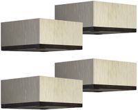 SOTECH Set van 4 meubelpoten Motel 65 x 65 mm hoogte 35 mm roestvrijstalen look kastpoten van aluminium