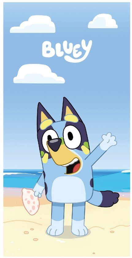 4KidsOnly Bluey Ocean Strandlaken 70 x 140 cm - Polyester