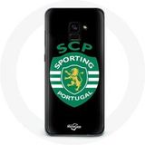 Maniacase Hoesje voor Samsung Galaxy A5 2018 scp sportief portugal zwarte achtergrond