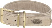 Trixie Halsband Hond Nubuckleer Lichtgrijs XS 25-31 cm