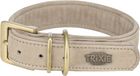 Trixie Halsband Hond Nubuckleer Lichtgrijs XS 25-31 cm