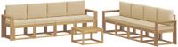 vidaXL - Bank loungeset - 8 zitplekken - Wit en Beige