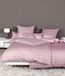Mako Satin Ensemble de literie, 135x200 cm, motif tourbillon, gris