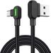 DrPhone MDD Series Micro-USB Oplaadkabel 2.4A – Oplaadsnoer - 90 graden Haaks Nylon Gevlochten Kabel & Data - 1.2 Meter