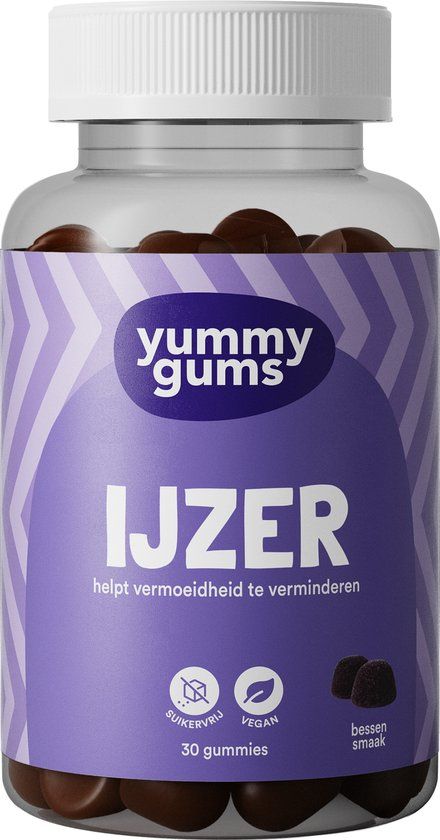 Yummygums IJzer Gummies 10 mg Supplement 30 Stuks