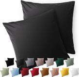Blumtal Kussensloop Microvezel Kussenhoes 50 x 50 cm - Antraciet - Met Rits - Set van 2