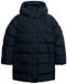 Superdry Sports halflange pufferjas met capuchon Dames Blueberry Navy