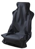 Magca Housse de siège de voiture, imperméable, housse de siège avant universelle, anti-poussière, contre les poils d'animaux, la sueur, noir, lot de 1