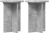 vidaXL Plantenstandaard 2 stuks Betongrijs Ø29,5 x 40 cm Bewerkt hout