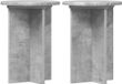vidaXL Plantenstandaard 2 stuks Betongrijs Ø29,5 x 40 cm Bewerkt hout