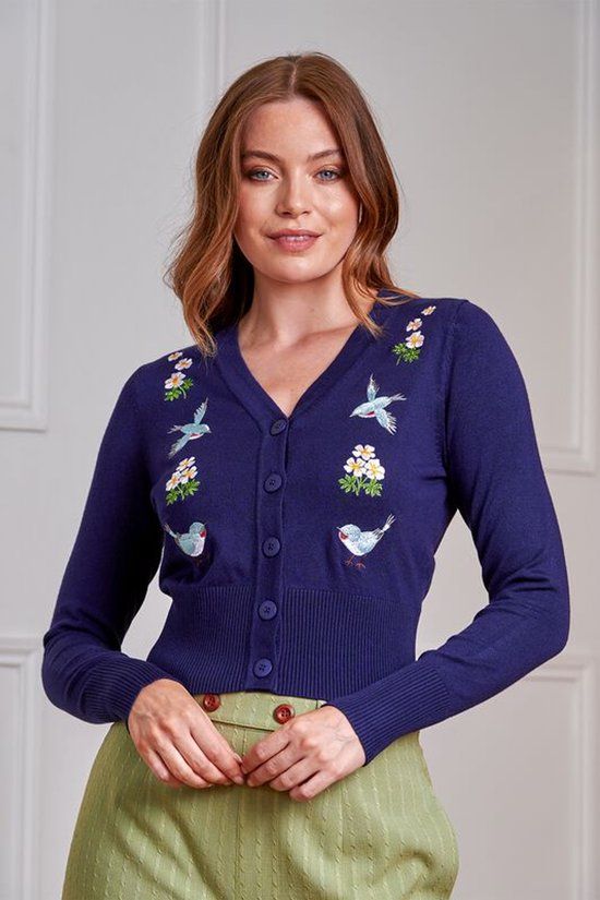 Banned NARA Cardigan donkerblauw Viscose