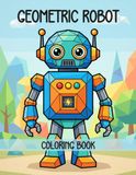 Geometric Robot Coloring Book