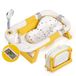 Leogreen Opvouwbaar babybad met badkussen, babybad met draagbare digitale reisthermometer, inclusief dienblad, essentieel voor baby's van 0 tot 36 maanden