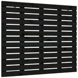 VidaXL Hoofdbord wandmontage 146x3x91,5 cm massief grenenhout zwart