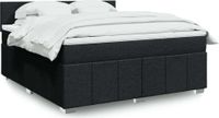 Maison Exclusive - Sommier à lattes de lit avec matelas Noir 180x200 cm Tissu