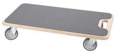 Dörner + Helmer Transportroller Duo-Soft, 590mm x 290mm x 120mm, 200kg draagkracht, anti-slip oppervlak, voor kratten