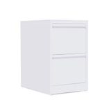 OFITURIA ® Archivador Metálico Organizativo De Oficina Blanco con 2 Cajones para Carpetas DIN A4 Y Folio, Documentos con Llave, 62 X 46 X 72