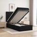 Prolenta Maison Exclusive Lit Ottoman exclusif avec matelas, couleur noire, dimensions 90 x 200 cm, revêtement en tissu