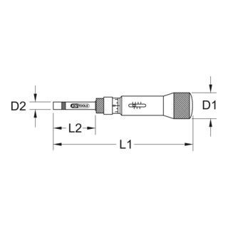 KS Tools 1/4" ESD koppel schroevendraaier micrometer schaal, 1-15cNm