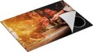Chefcare Inductie Beschermer Kippen Krijgen te Eten - 75x55 cm - Multicolor