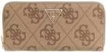 GUESS Laurel II Large Zip Around Wallet Latte Logo / Brown