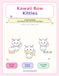 Kawaii Bow Kitties Coloring Book