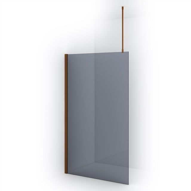 Maxaro Inloopdouche Diamond 120cm 8mm Rookglas Koper