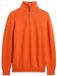Superdry - Heren Katoenen Trui Met Halve Rits - Gestreept - Oranje - Maat M